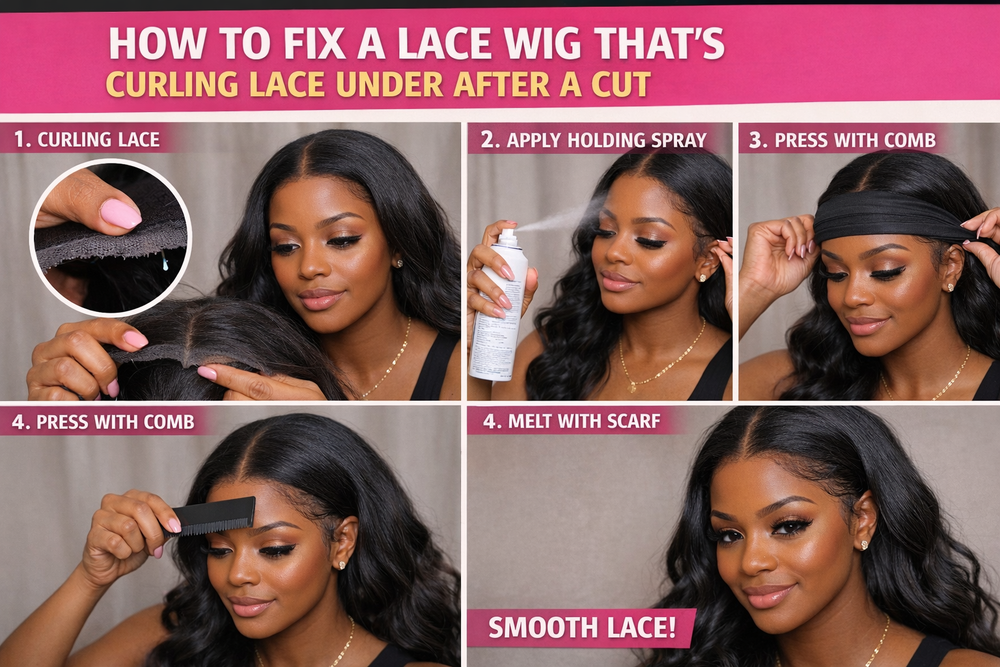 How to Fix a Lace Wig That’s Curling Under After a Cut